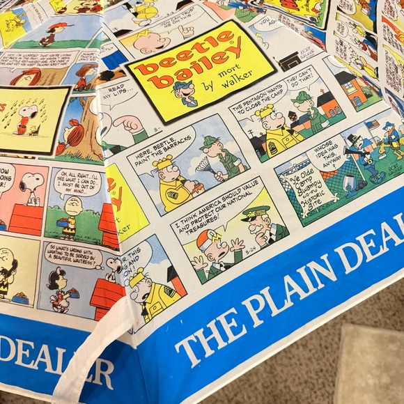 Vintage The Plain Dealer Comic Umbrella Rare Beetle Bailey Blondie Peanuts - Picture 5 of 11